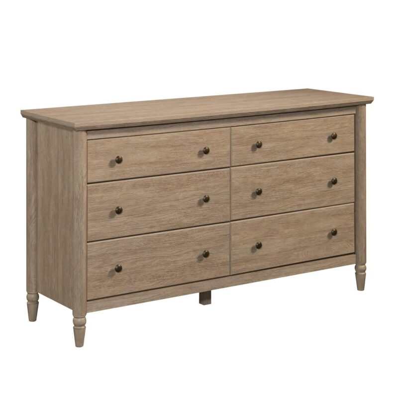 My Texas House Monroe 6-Drawer Dresser, Brushed Oak Finish - Image 2