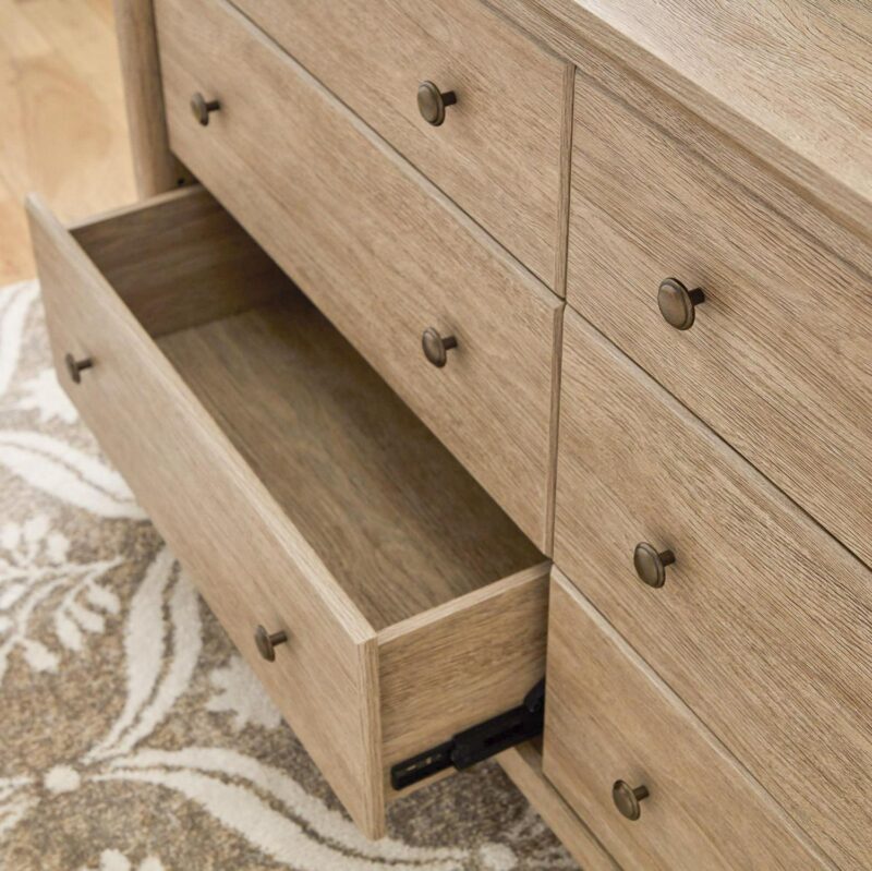 My Texas House Monroe 6-Drawer Dresser, Brushed Oak Finish - Image 5