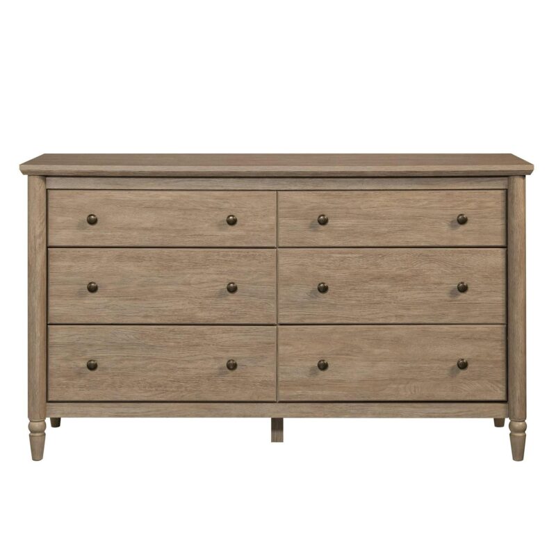 My Texas House Monroe 6-Drawer Dresser, Brushed Oak Finish - Image 9