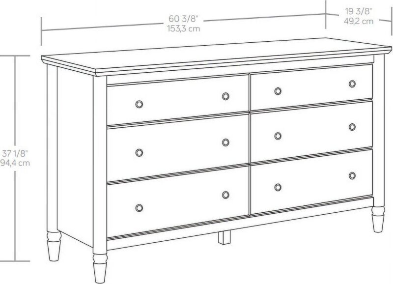 My Texas House Monroe 6-Drawer Dresser, Brushed Oak Finish - Image 10