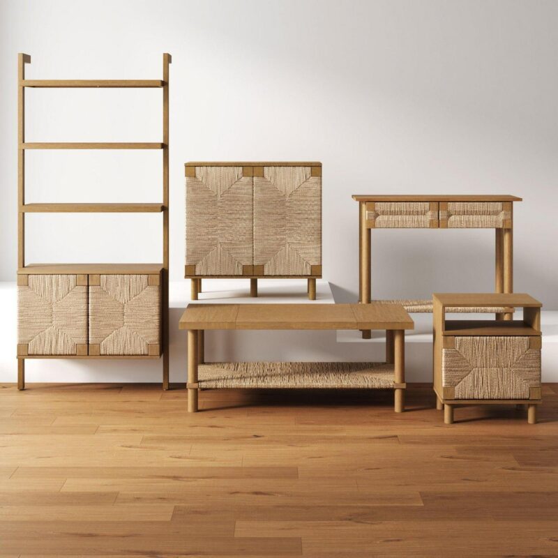Nathan James Iris 3 Tier Bookshelf, Arched Bookcase Cabinet, Solid Wood Bookcase with Cabinet Base, Boho Bookshelf in Unbrushed Light Brown Finish - Image 6