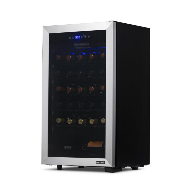 NewAir 33-Bottle Compressor Wine Fridge, Stainless Steel - Image 11