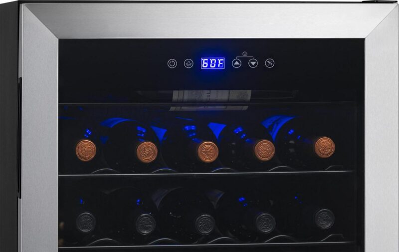 NewAir 33-Bottle Compressor Wine Fridge, Stainless Steel - Image 9