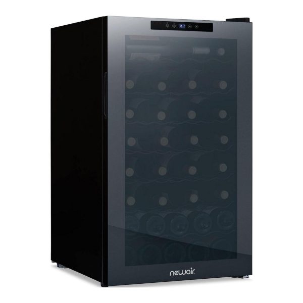 NewairA Shadowau a'1 Series Wine Cooler Refrigerator 51 Bottle, Freestanding Mirrored Wine Fridge with Double-Layer Tempered Glass Door and Compressor Cooling for Reds, Whites, and Sparkling Wine