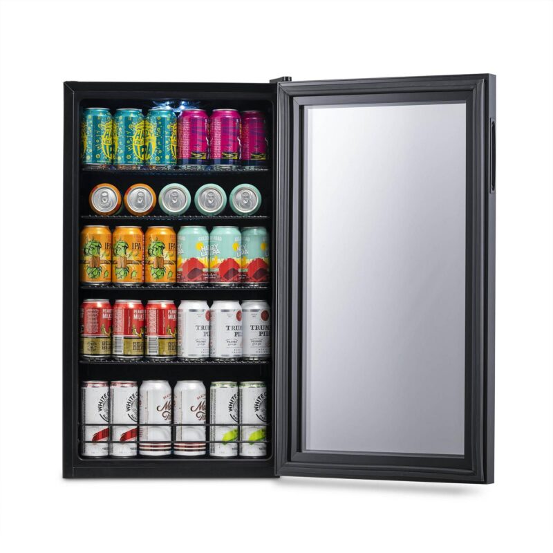Newair 126 Can Beverage Refrigerator Cooler, Freestanding Mini Fridge  Beers of The World Edition  for Home, Office or Bar - Image 15