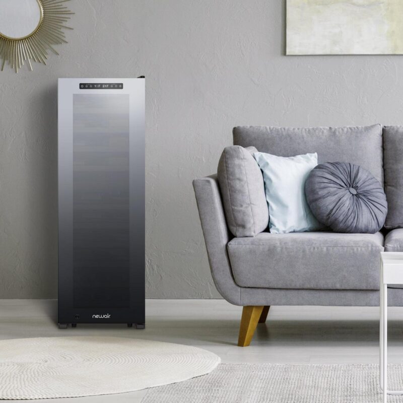 Newair Shadow Series Wine Cooler Refrigerator 56 Bottles Dual Temperature Zones, Freestanding Mirrored Wine Fridge - Image 10