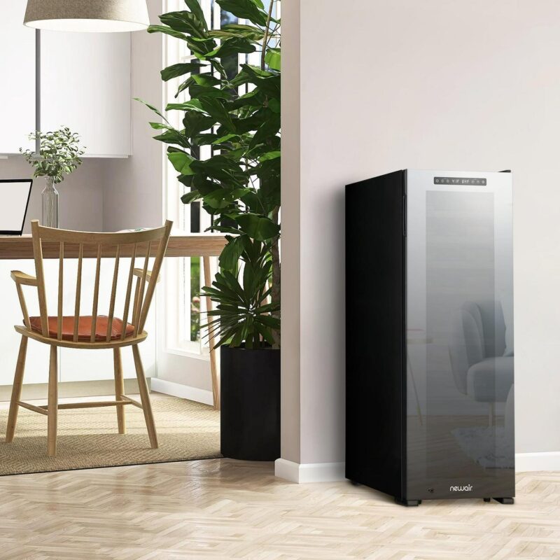 Newair Shadow Series Wine Cooler Refrigerator 56 Bottles Dual Temperature Zones, Freestanding Mirrored Wine Fridge - Image 12