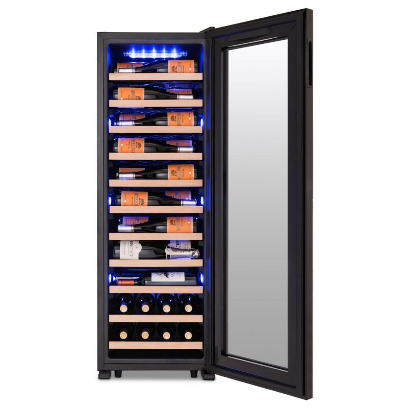 Newair Shadow Series Wine Cooler Refrigerator 62 Bottle Single Zone, Freestanding Mirrored Wine Fridge - Image 16