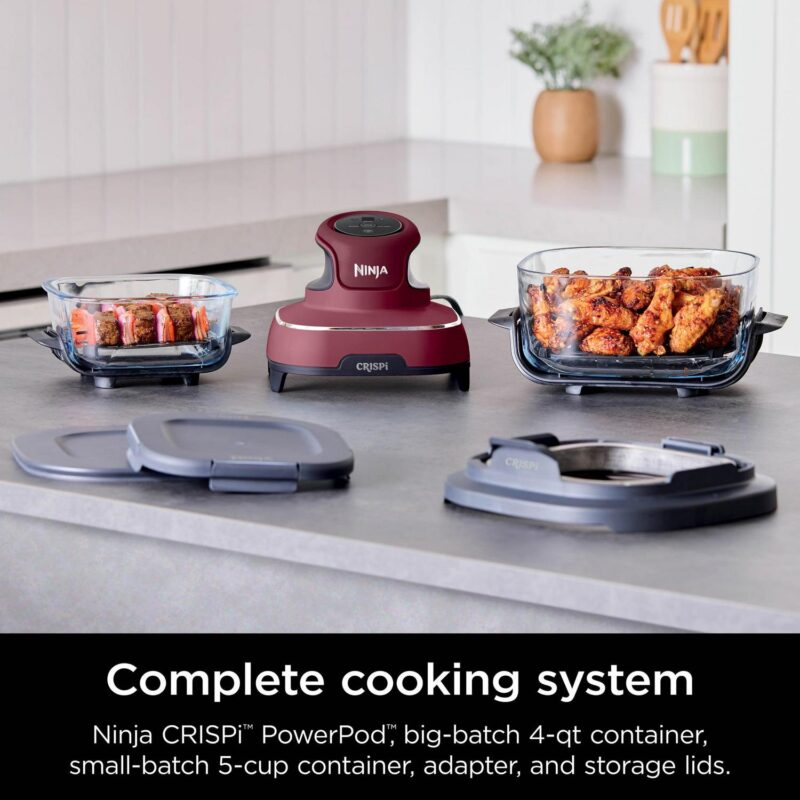 Ninja Crispi Portable Cooking System, Cherry Tarte Red - Image 2