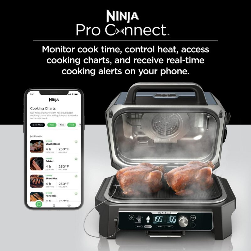 Ninja Woodfire ProConnect 20  1760W Electric Outdoor Grill With Digital Display - Image 6