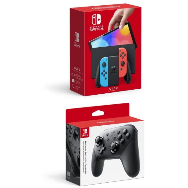 Nintendo Switch - OLED Model with Neon Red and Neon Blue Joy-Con