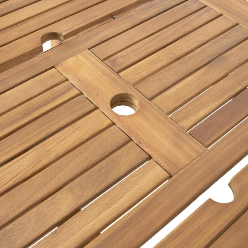 Noble House 63  Acacia Wood Expandable Design and Durable Outdoor Dining Table, Natural - Image 9