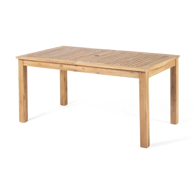 Noble House 63  Acacia Wood Expandable Design and Durable Outdoor Dining Table, Natural - Image 12