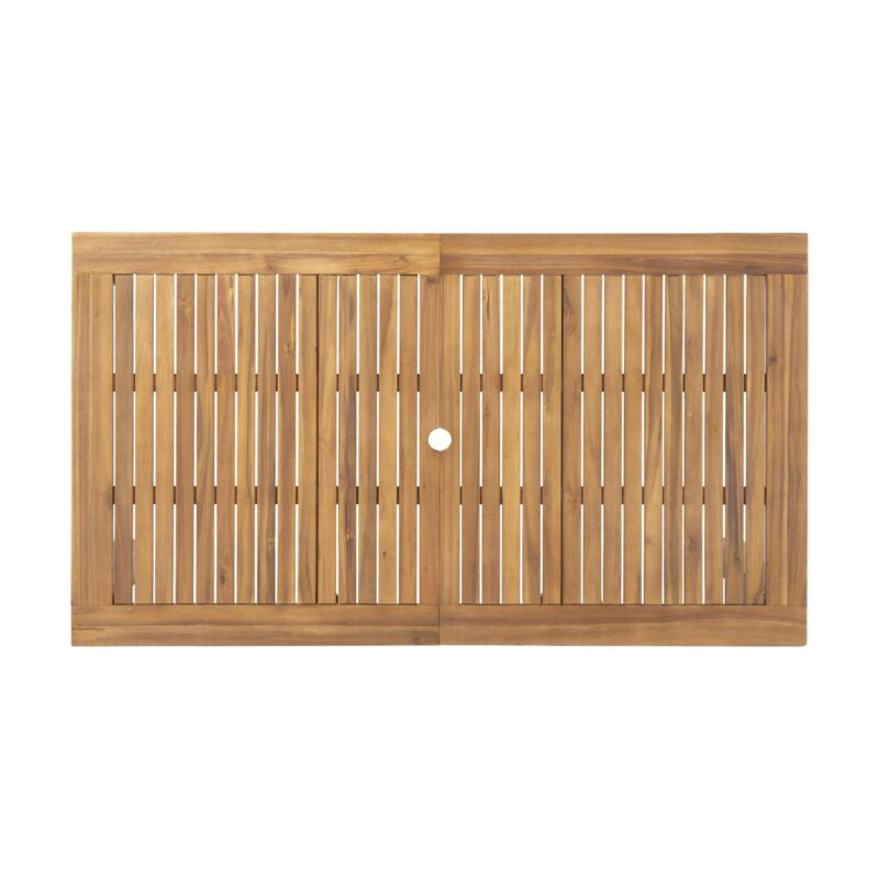 Noble House 63  Acacia Wood Expandable Design and Durable Outdoor Dining Table, Natural - Image 8