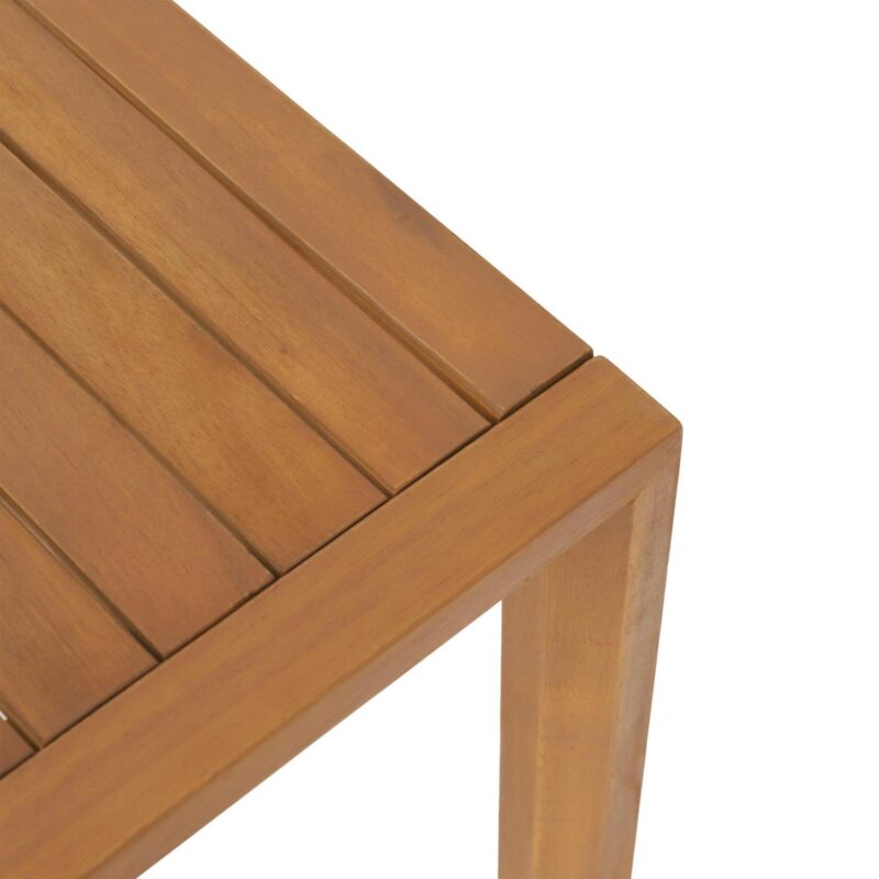 Noble House Acacia Wood Removable Outdoor Chat Set with Cushion, Teak / Cream - Image 10