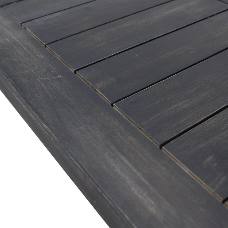 Noble House Acacia Wood 4-Pieces Outdoor Chat Set with Cushions, Dark Gray/Gray - Image 9