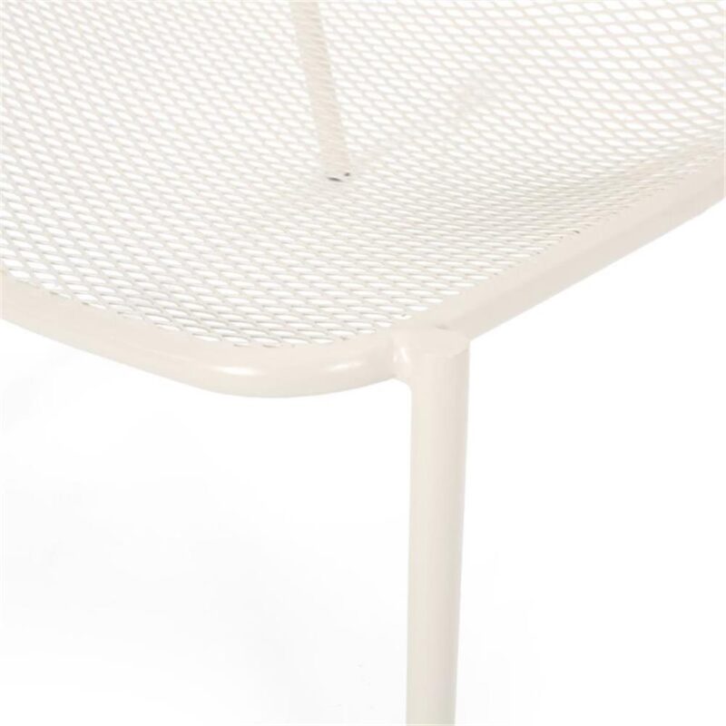 Noble House Bucknell Outdoor Modern Dining Chair in Matte White (Set of 2) - Image 11