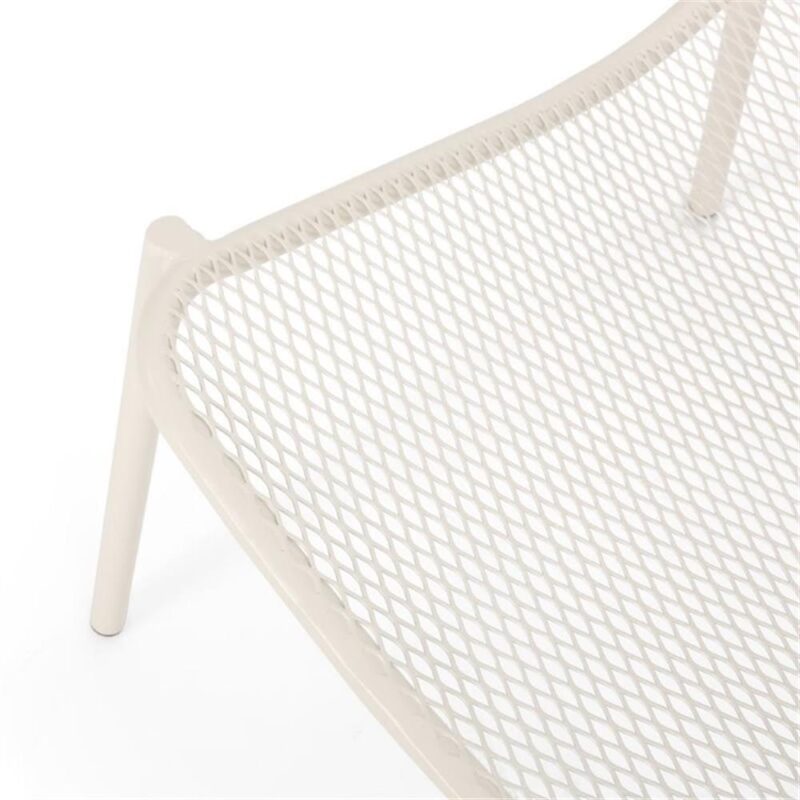Noble House Bucknell Outdoor Modern Dining Chair in Matte White (Set of 2) - Image 10