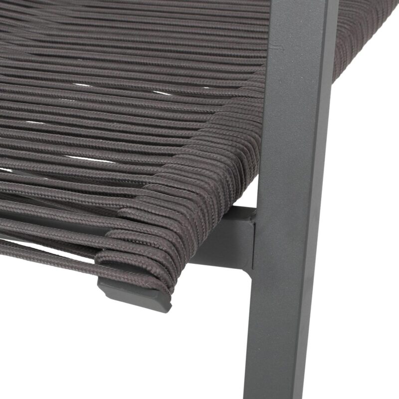 Noble House Deloris Outdoor Aluminum Dining Chair in Gray (Set of 2) - Image 9