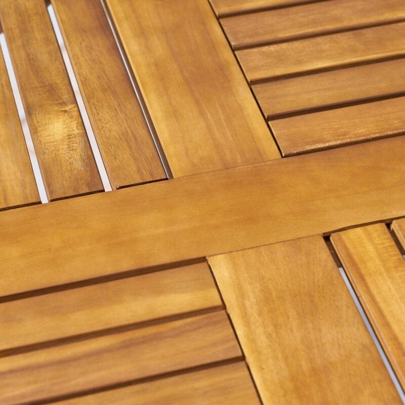 Noble House Hermosa 70  Oval Wooden Patio Dining Table in Teak - Image 2