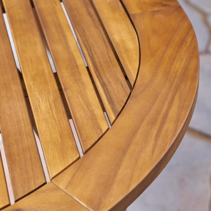 Noble House Hermosa 70  Oval Wooden Patio Dining Table in Teak - Image 3