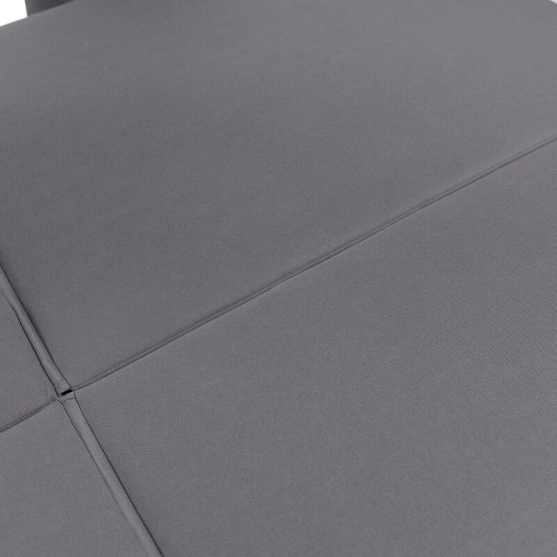 Noble House Upholstered Adjustable Daybed with Curtains, Teak/Dark Gray - Image 5