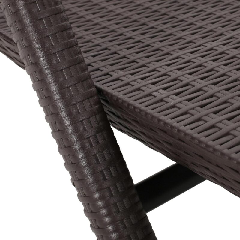 Noble House Waverly Outdoor Faux Wicker Chaise Lounges (Set of 2) Dark Brown - Image 6
