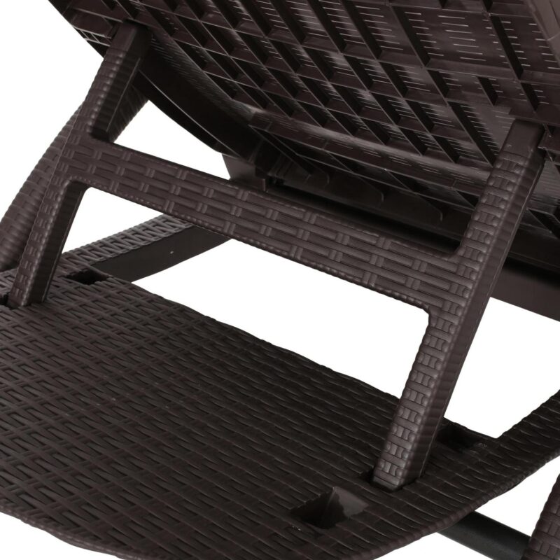 Noble House Waverly Outdoor Faux Wicker Chaise Lounges (Set of 2) Dark Brown - Image 7