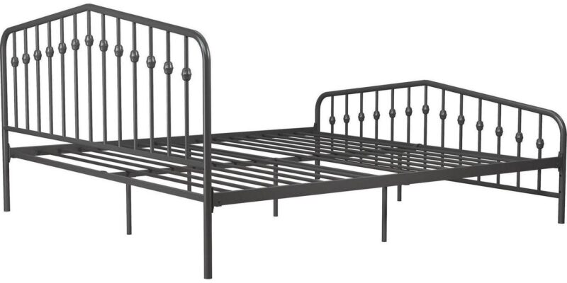 Novogratz Bushwick Metal Bed, King, Gunmetal Gray - Image 13