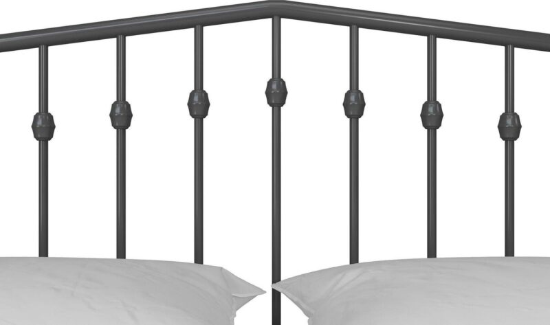 Novogratz Bushwick Metal Bed, King, Gunmetal Gray - Image 17