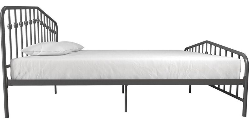 Novogratz Bushwick Metal Bed, King, Gunmetal Gray - Image 15