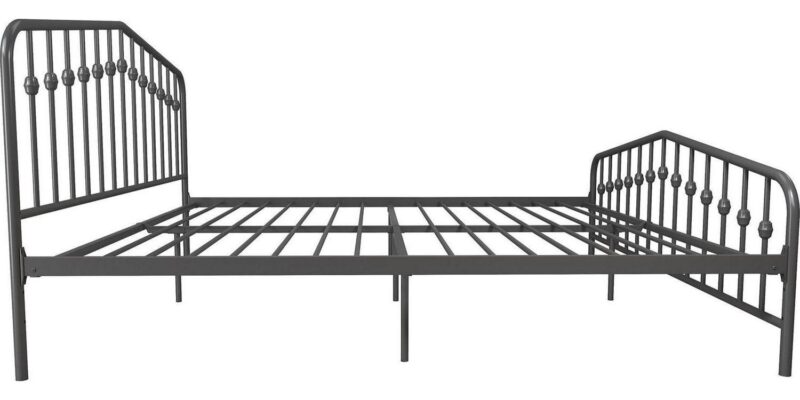 Novogratz Bushwick Metal Bed, King, Gunmetal Gray - Image 12