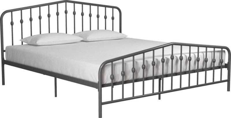 Novogratz Bushwick Metal Bed, King, Gunmetal Gray - Image 14