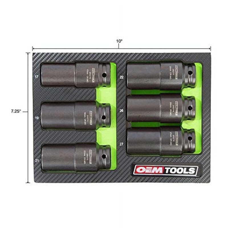 OEMTOOLS 25276 6 Pack Crank Bolt Socket Set, Metric Deep Socket Set, Crank Bolt Removal Tool, 6pt Socket Set, Impact Socket Set 1/2 Drive - Image 3
