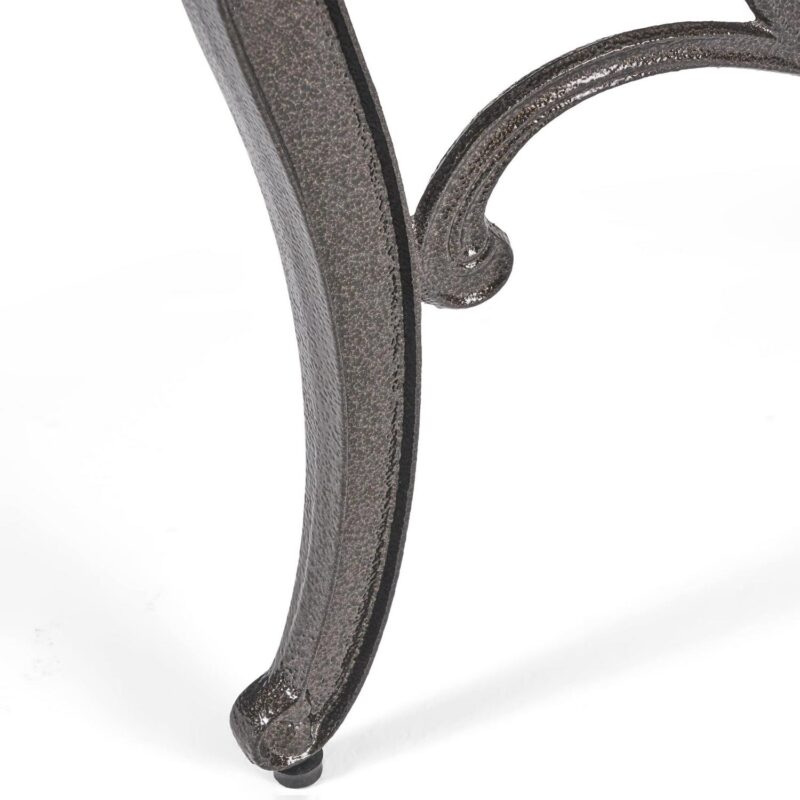 Outdoor 5 Piece Cast Aluminum Outdoor Dining Set, Bronze - Image 12