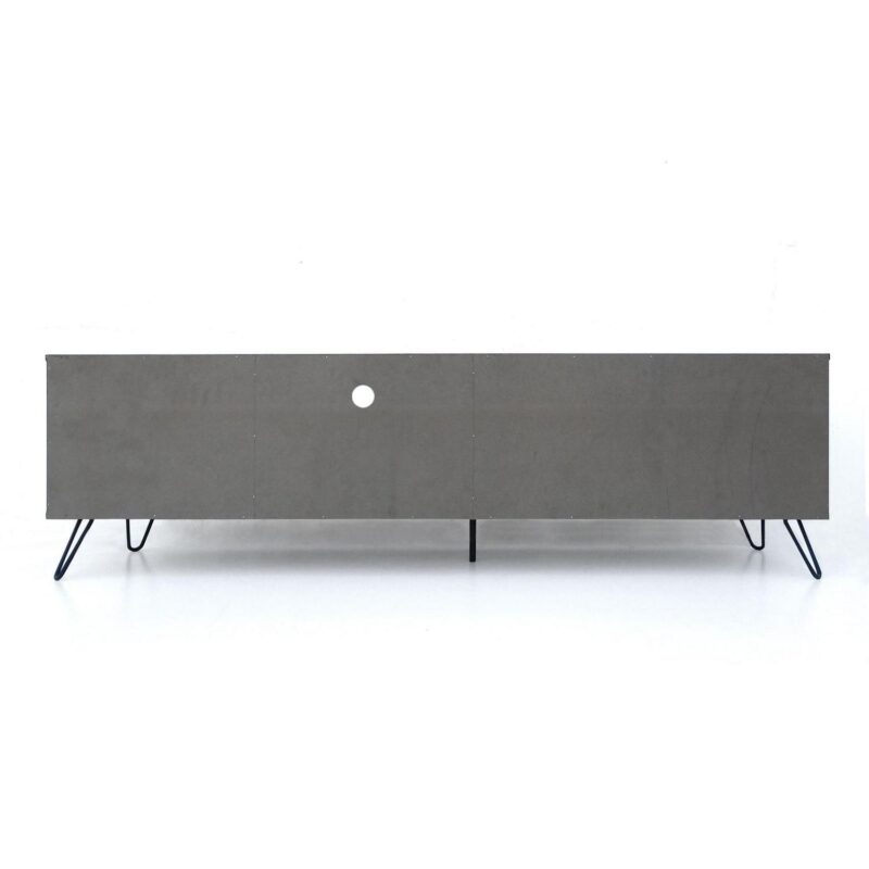 PORKISS TV Stand for TVs up to 79 , Entertainment Center, TV Console Cabinet with Shelves, Grey - Image 9