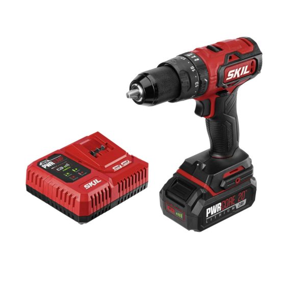 PWR CORE 20a c Brushless 20-Volt 1/2 In. Hammer Drill Kit with 2.0Ah Battery and PWR JUMPa c Charger
