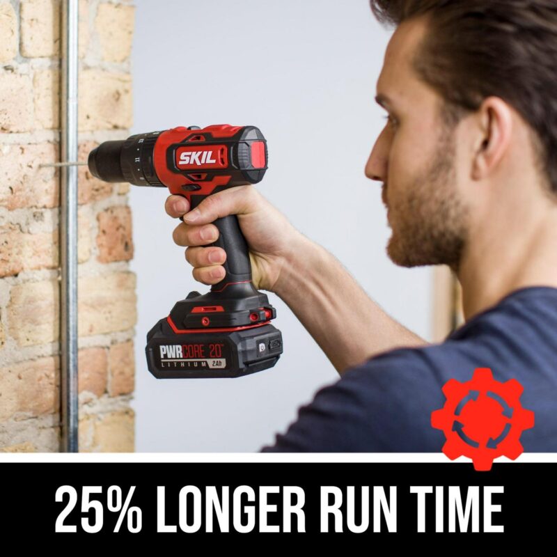PWR CORE 20a c Brushless 20-Volt 1/2 In. Hammer Drill Kit with 2.0Ah Battery and PWR JUMPa c Charger - Image 2