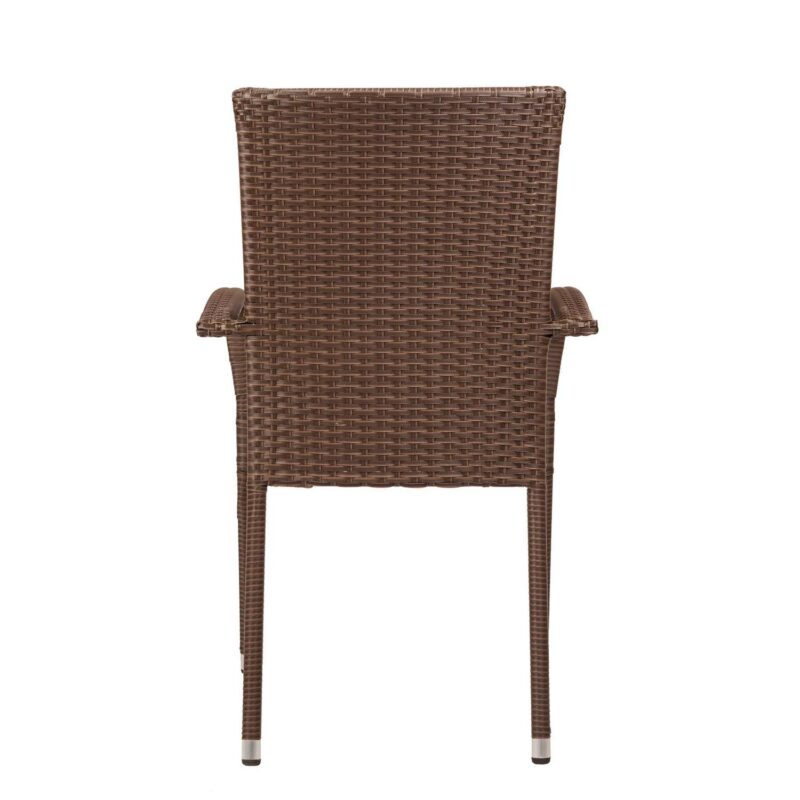 Patio Sense Morgan Outdoor Wicker Chair - Set of 4 - Image 11