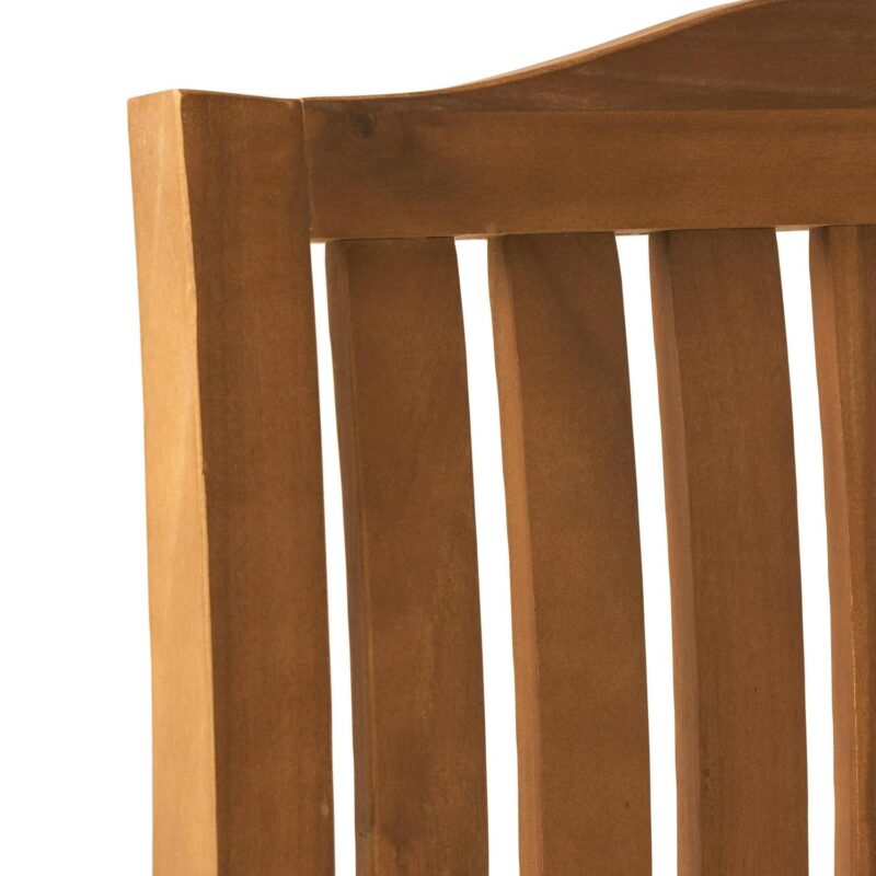 Pearl Outdoor Acacia Wood Dining Chairs, Set of 2, Teak Finish - Image 8