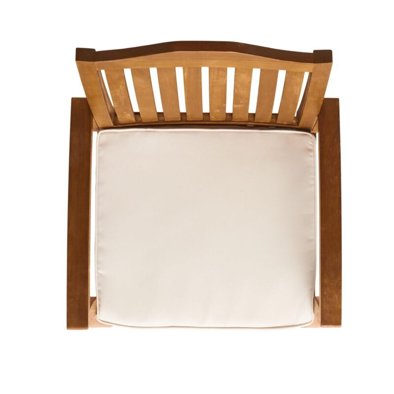 Pearl Outdoor Acacia Wood Dining Chairs, Set of 2, Teak Finish - Image 5
