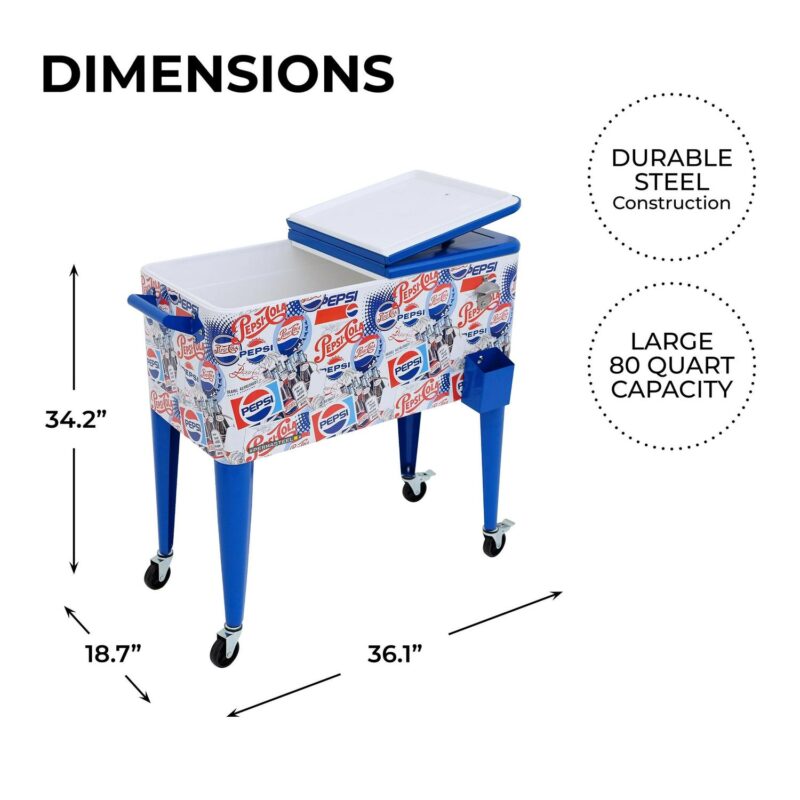Pepsi 80-Quart Patio Cooler - Heritage Edition - Image 7