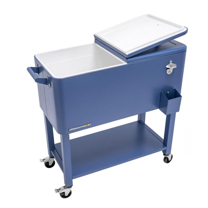 Permasteel 80-Qt Rolling Outdoor Cooler with Removable Basin, PS-223-AZ, Azure Blue - Image 20
