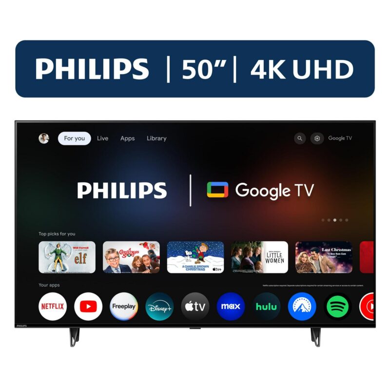Philips 50  Class 4K Ultra HD (2160p) Google Smart LED TV (50PUL7552/F7) (New)