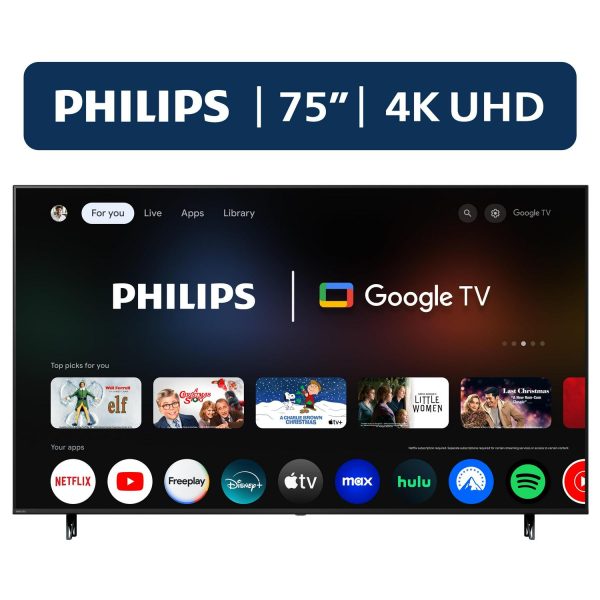 Philips 75  Class 4K Ultra HD (2160p) Google Smart LED TV (75PUL7552/F7) (New)