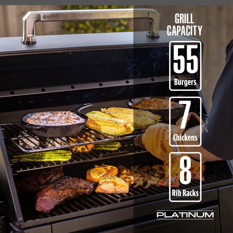Pit Boss Platinum 1250 Connected Wood Pellet Grill with Wi-FiA and PID Controller - Image 9