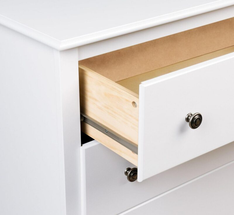 Prepac Monterey 6 Drawer Wooden Dresser Chest, 19  x 23.25  x 52.75 , White - Image 4