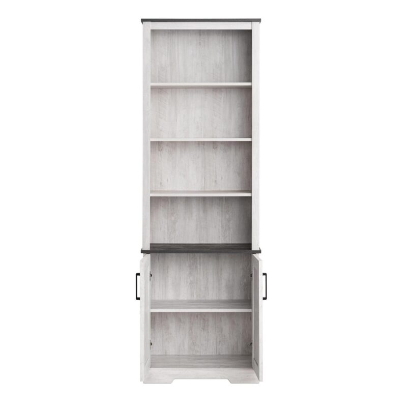 Prepac Rustic Ridge Washed White 26  W x 79.75  H x 12.5  D Bookcase - Image 7