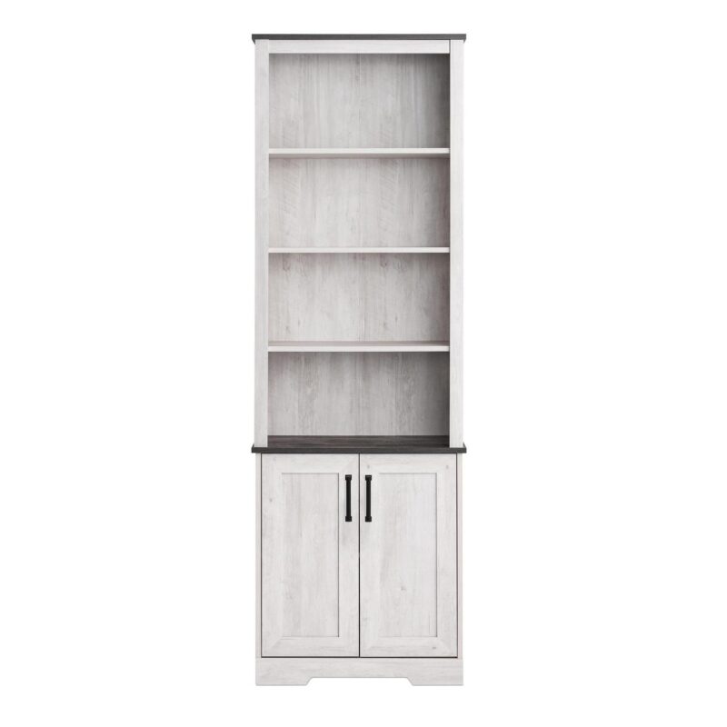 Prepac Rustic Ridge Washed White 26  W x 79.75  H x 12.5  D Bookcase - Image 8