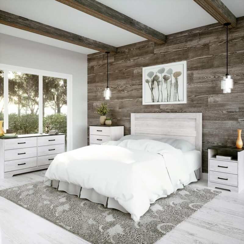 Prepac Rustic Ridge Farmhouse Washed White 5-Drawer Chest of Drawers 18.5 D x 27.5 W x 43.5 H - Image 9